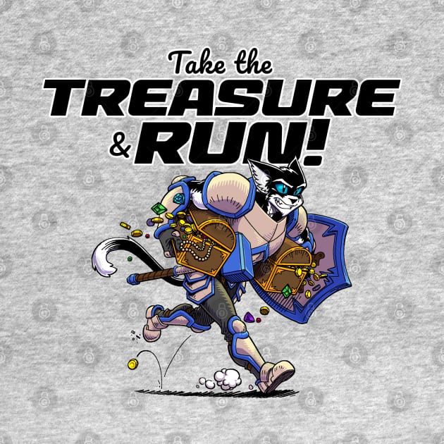 Take the Treasure and Run - Bull by ChrisWhartonArt